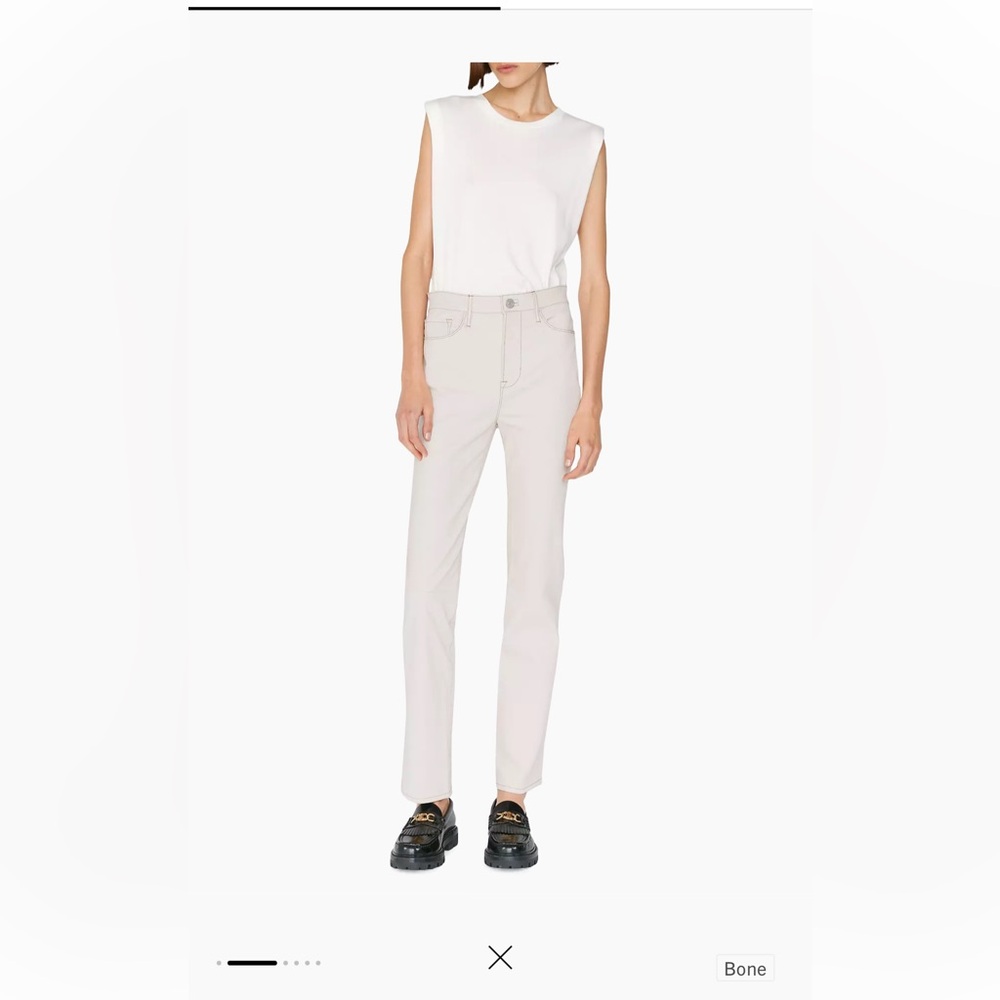 NWOT Frame Le Super High Straight Leather Pants size24